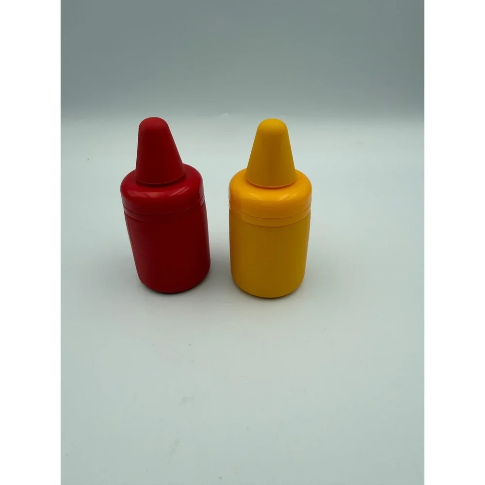 Joie MSC Mini Condiment Squeeze Bottles Red Yellow 2oz Set of 2 Travel Size